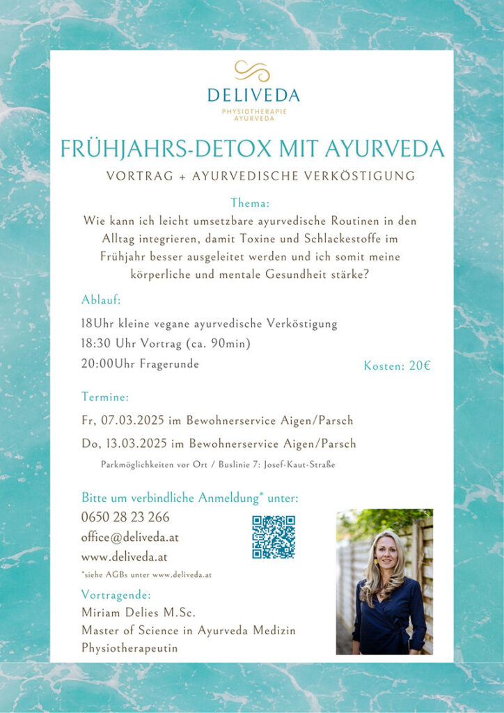 Frühjahrs-Detox mit Ayurveda Vortrag + ayurvedische Verköstigung Miriam Delies